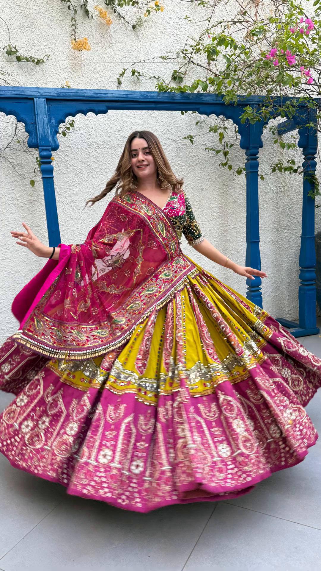 Aaradhya Royal Mirror Work Navratri Lehenga Choli