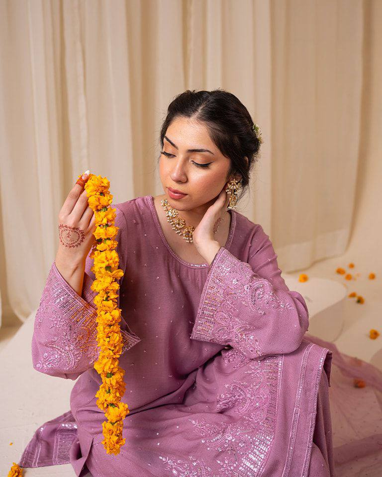 Dreamy Mauve Moments Light Ethnic Co-Ord Set