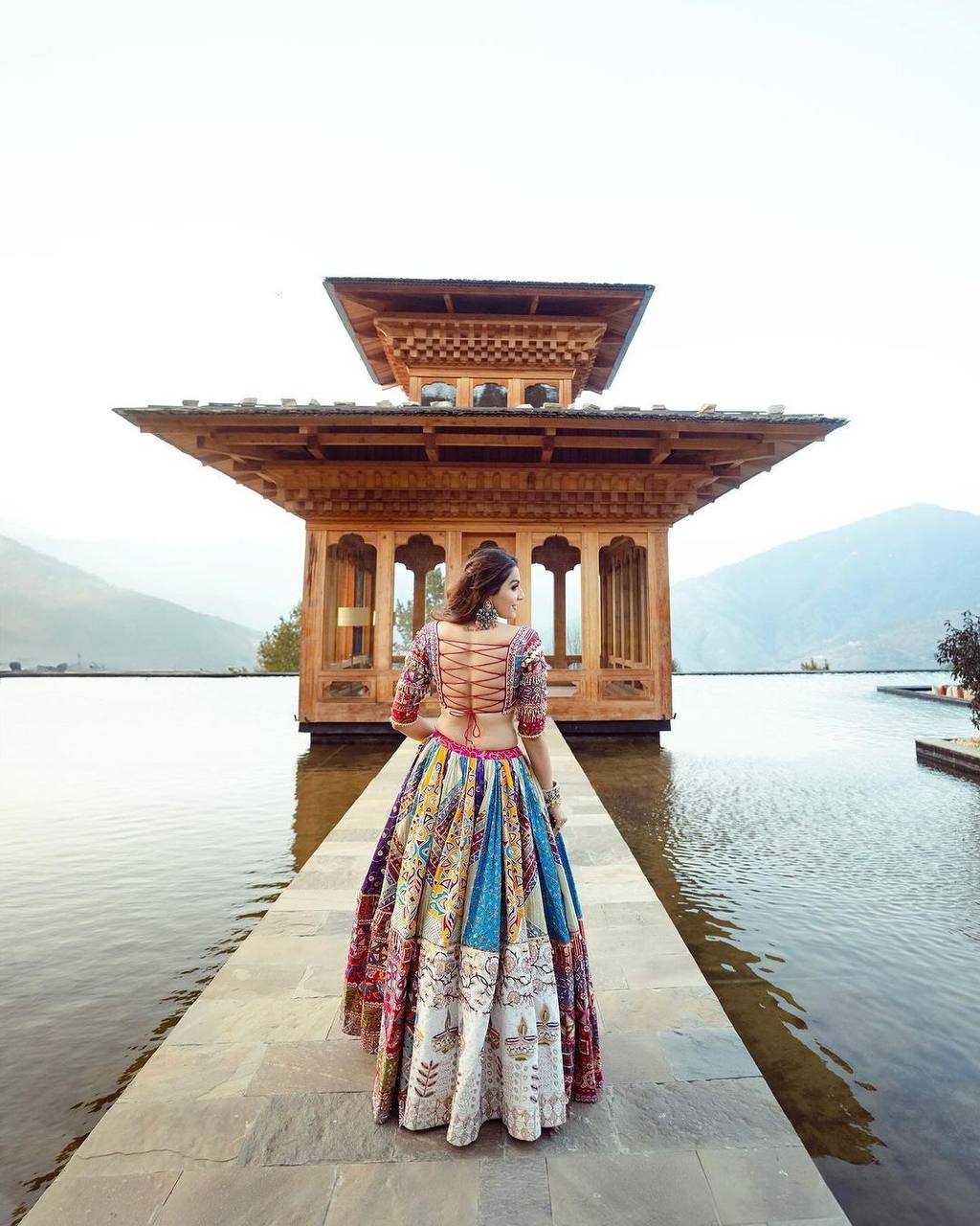 MULTICOLORED SEQUENCE WORK GRABA DANCE NAVRATRI LEHENGA CHOLI