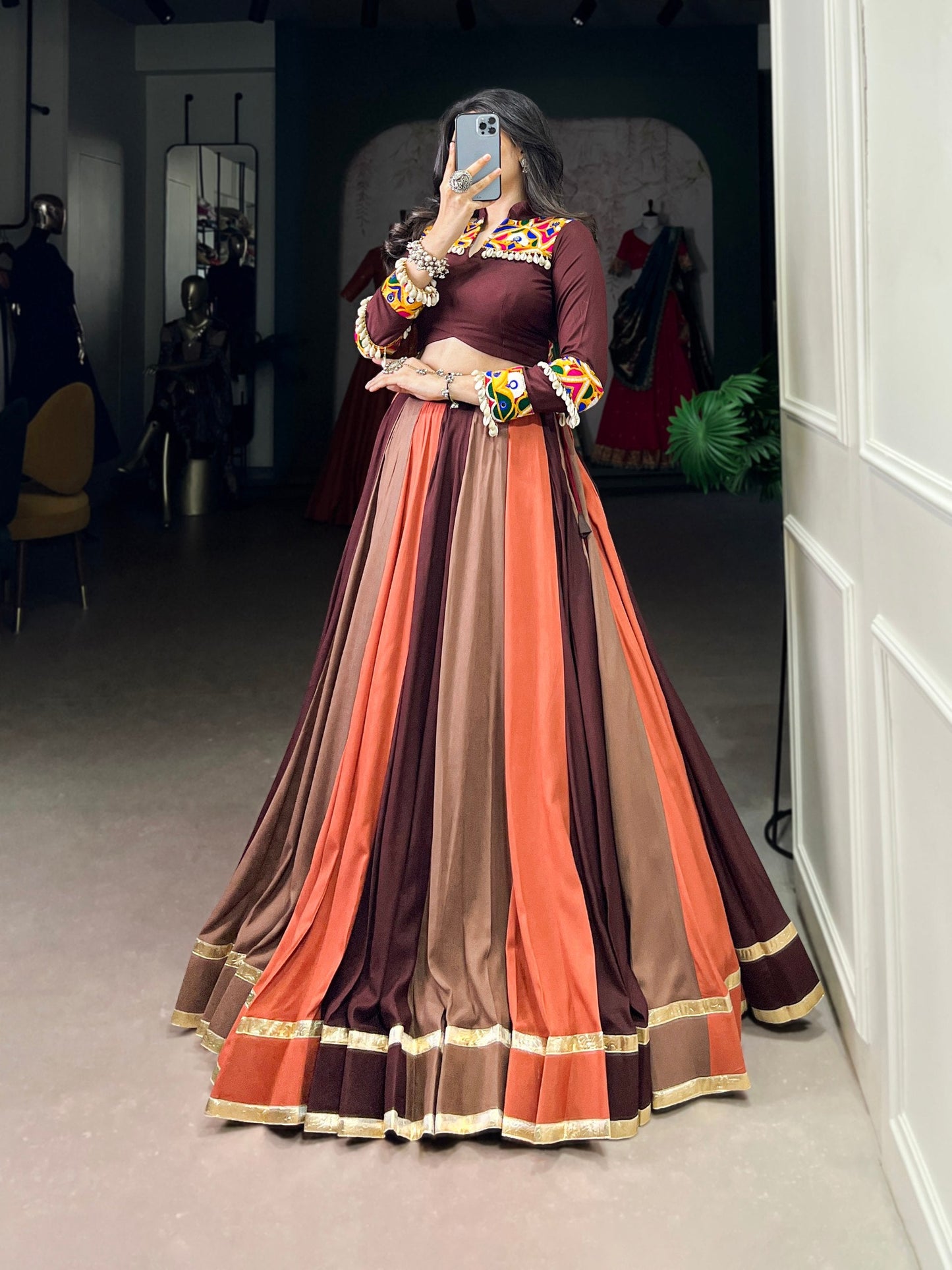 Festival Bloom Sunset Inspired Tones Lehenga Set