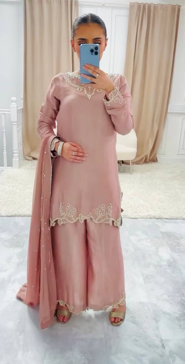 Blush Bloom Dusty Rose Pink Suit Set