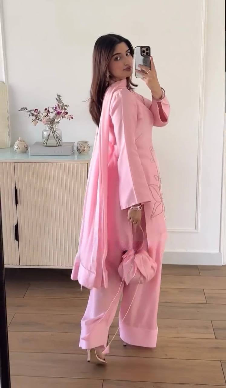 Ruhi Hotfix Real jarkhand diamond Farshi Palzoo Suit