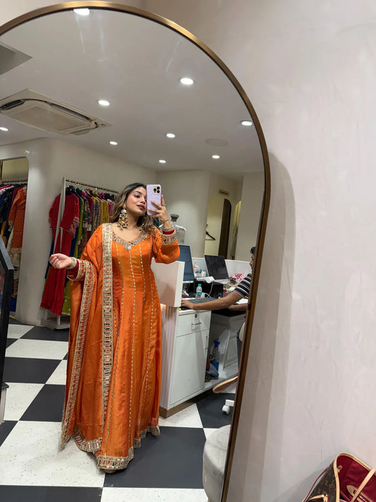 “Nuha” - Three Piece Anarkali Set