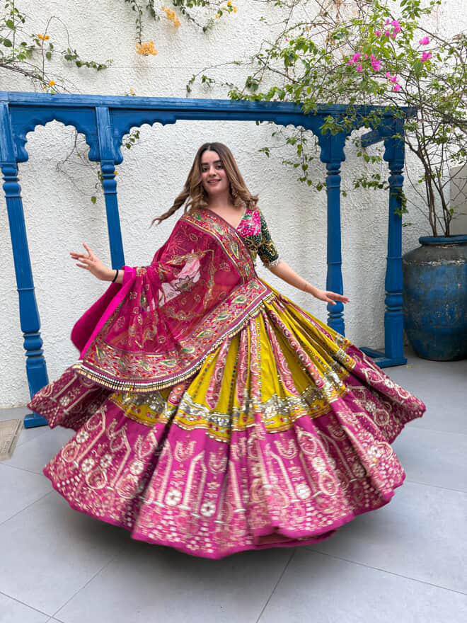 Aaradhya Royal Mirror Work Navratri Lehenga Choli