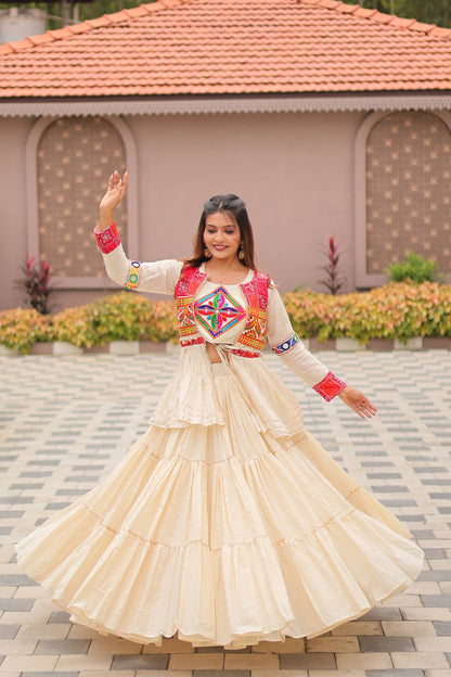 Raasvika Ivory Fusion Navratri Lehenga Set