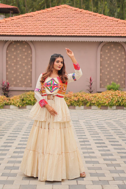 Raasvika Ivory Fusion Navratri Lehenga Set