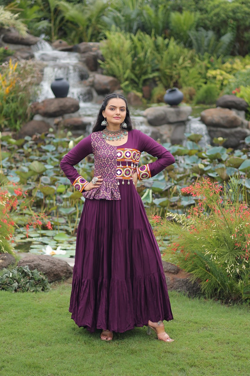 Navrang Fusion Embroidered Anarkali Gown