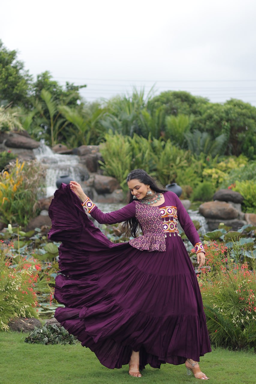 Navrang Fusion Embroidered Anarkali Gown