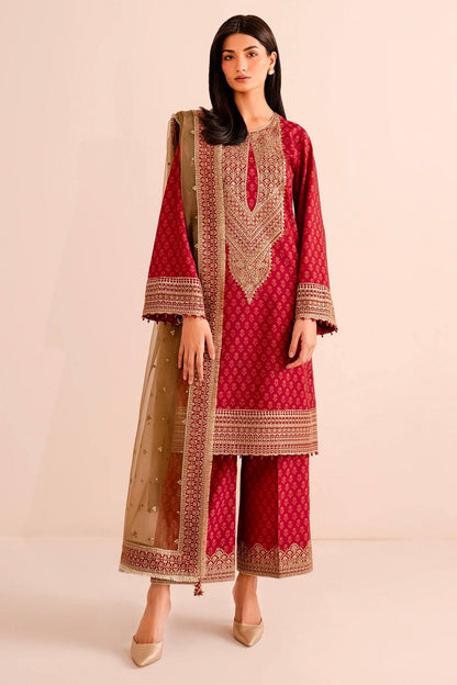 Banarasi Bloom Deep Maroon Kurta Sharara