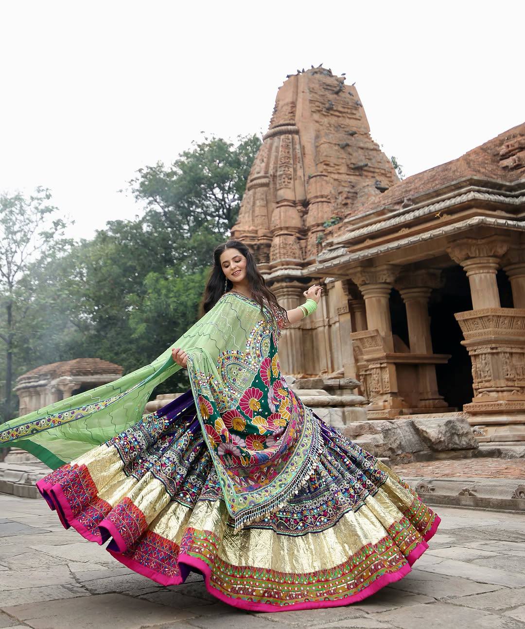 Kavya Traditional Purple & Gold Banarasi Lehenga choli