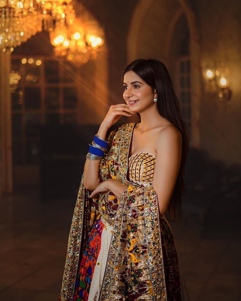 HOPE WEAR PRESENTING NEW DESIGNER PRINTED LAHENGA CHOLI