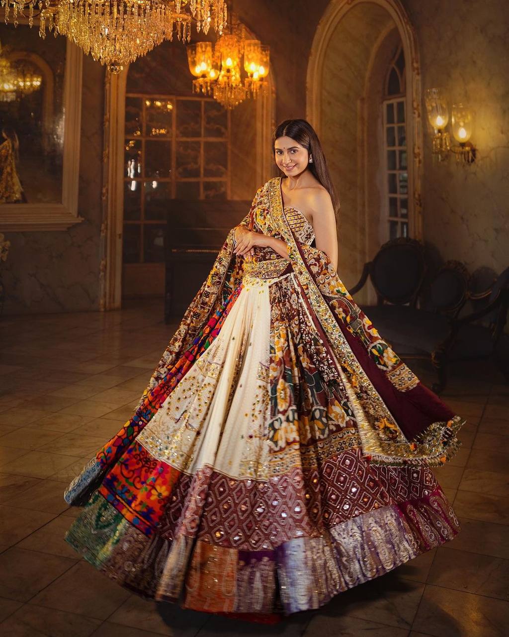 HOPE WEAR PRESENTING NEW DESIGNER PRINTED LAHENGA CHOLI
