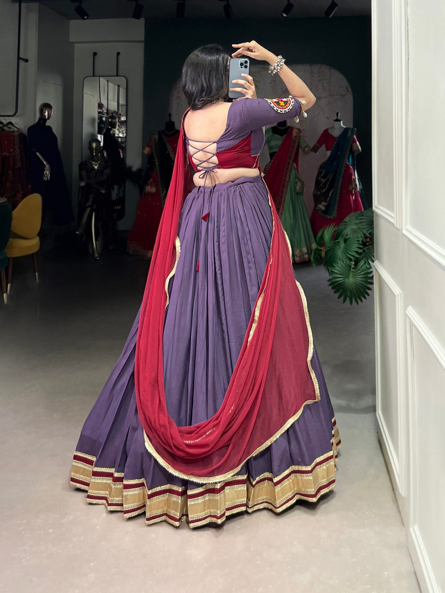 Baadal Banarasi Festive Purple Ensemble with Traditional Touch Elegance Lehenga Choli