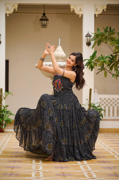 Navrang Dandiya Glow Mirror Anarkali Gown