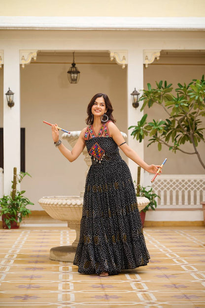 Navrang Dandiya Glow Mirror Anarkali Gown