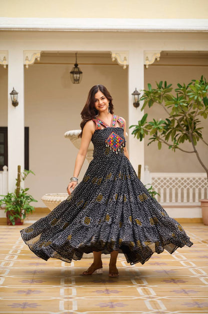 Navrang Dandiya Glow Mirror Anarkali Gown