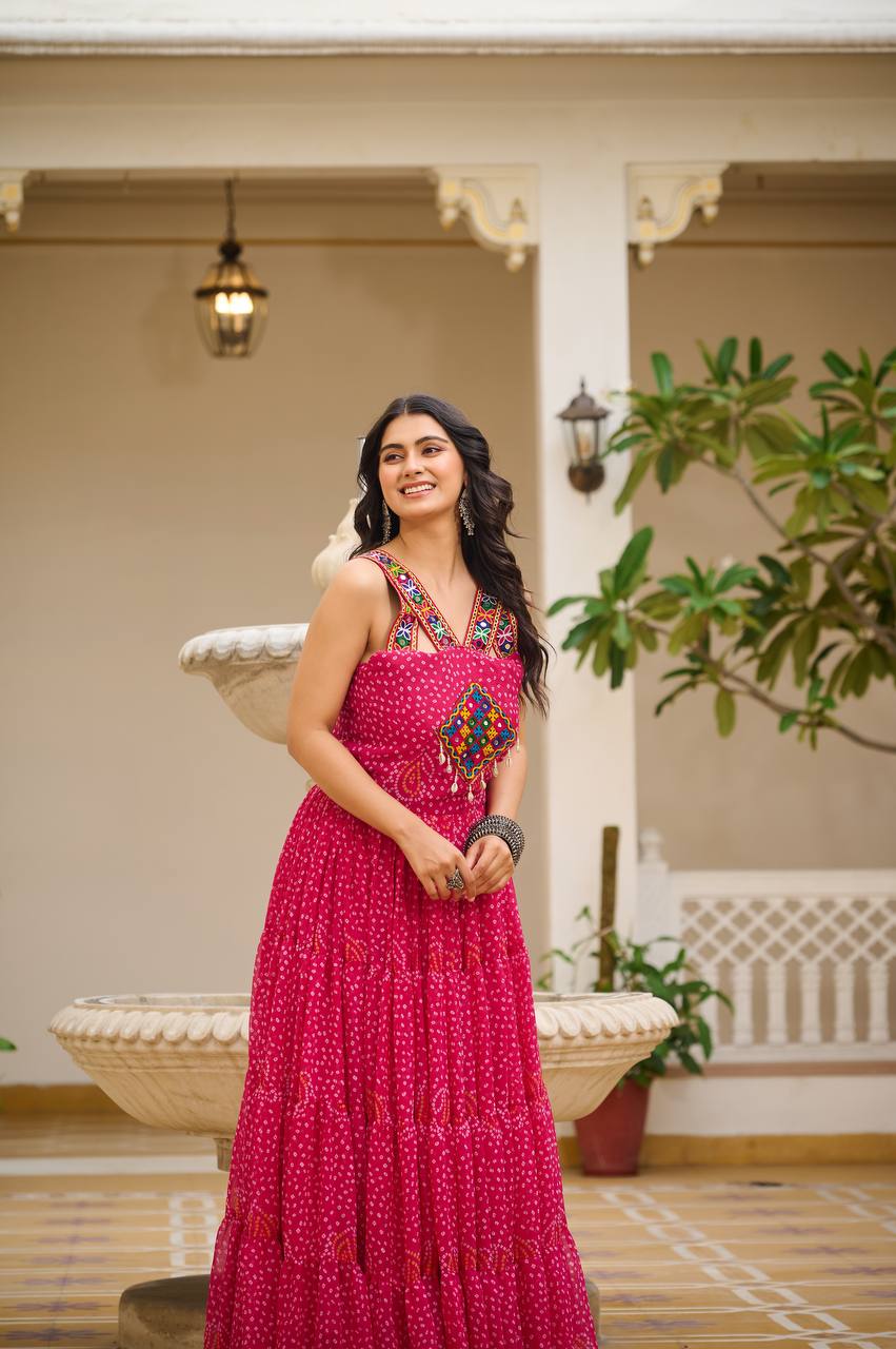 Navrang Dandiya Glow Mirror Anarkali Gown