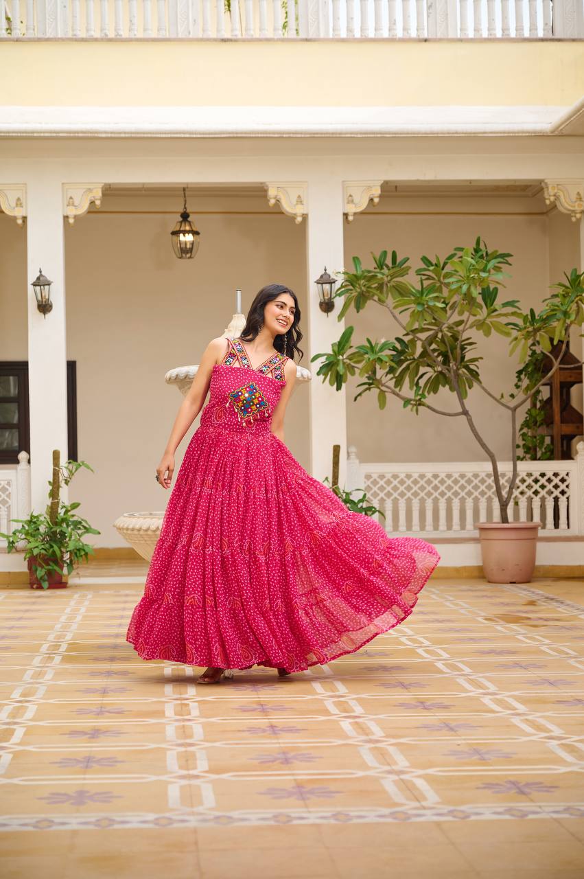 Navrang Dandiya Glow Mirror Anarkali Gown