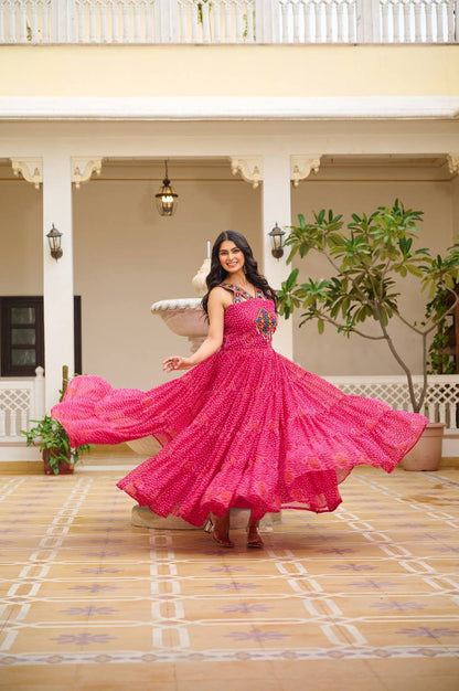 Navrang Dandiya Glow Mirror Anarkali Gown