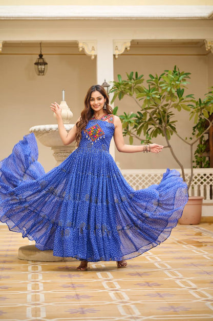 Navrang Dandiya Glow Mirror Anarkali Gown