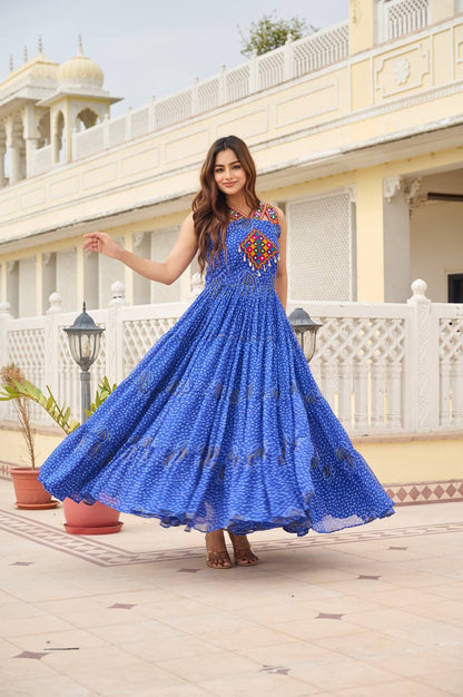 Navrang Dandiya Glow Mirror Anarkali Gown