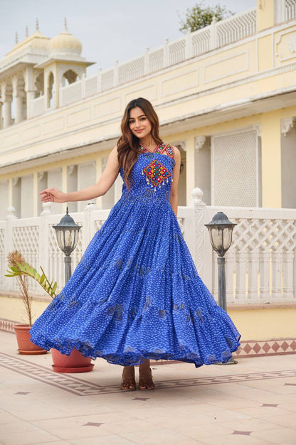 Navrang Dandiya Glow Mirror Anarkali Gown