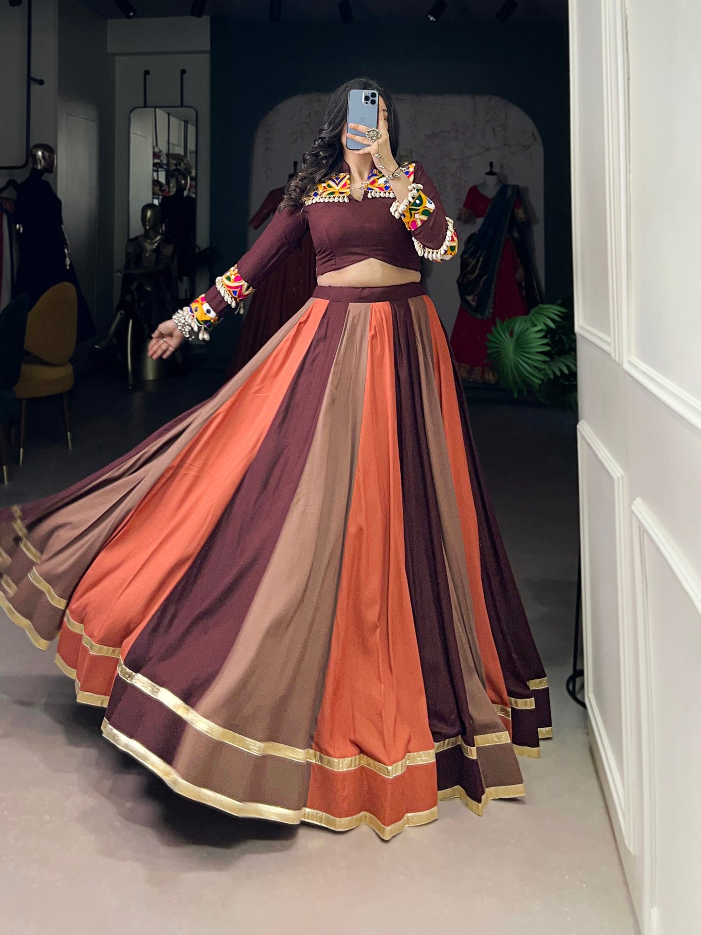 Festival Bloom Sunset Inspired Tones Lehenga Set