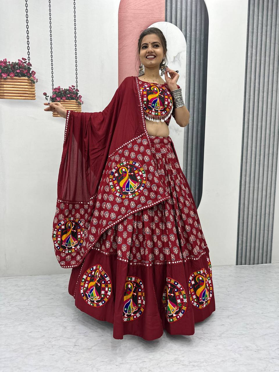 Samaira Navratri Special Pure Cotton Lehenga Choli
