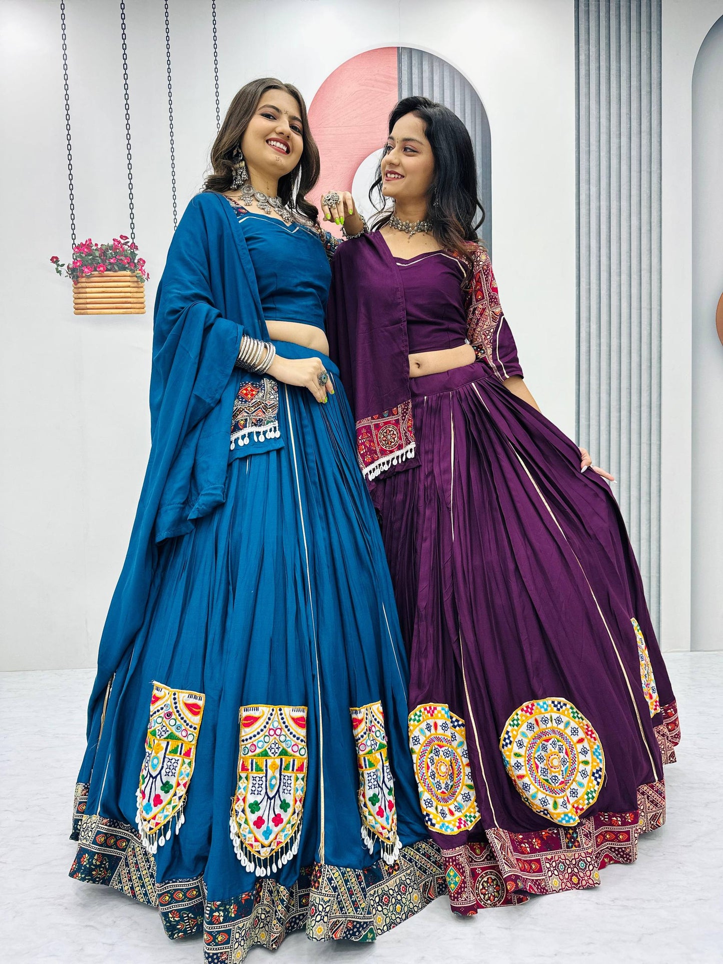 mahaRani Mirror Magic: Pure Cotton Lehenga Choli