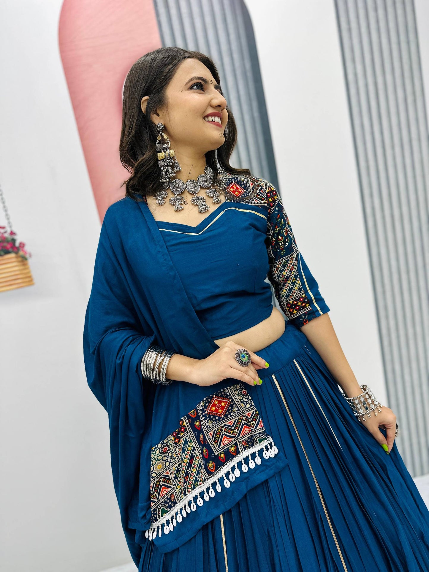 mahaRani Mirror Magic: Pure Cotton Lehenga Choli