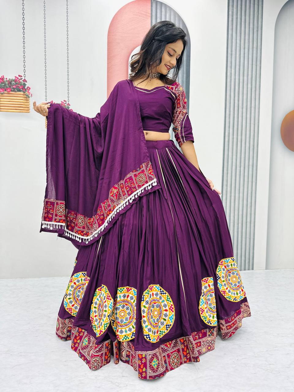 mahaRani Mirror Magic: Pure Cotton Lehenga Choli