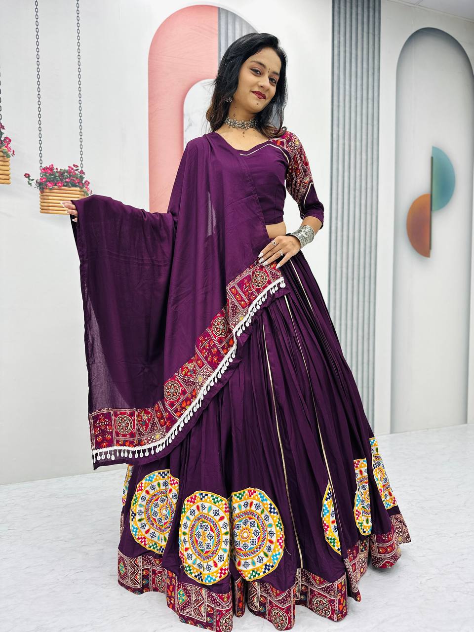 mahaRani Mirror Magic: Pure Cotton Lehenga Choli