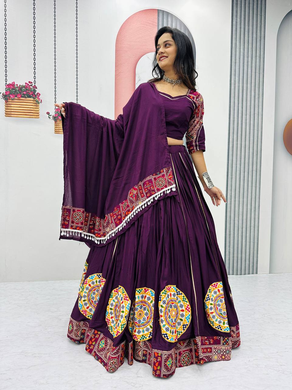 mahaRani Mirror Magic: Pure Cotton Lehenga Choli