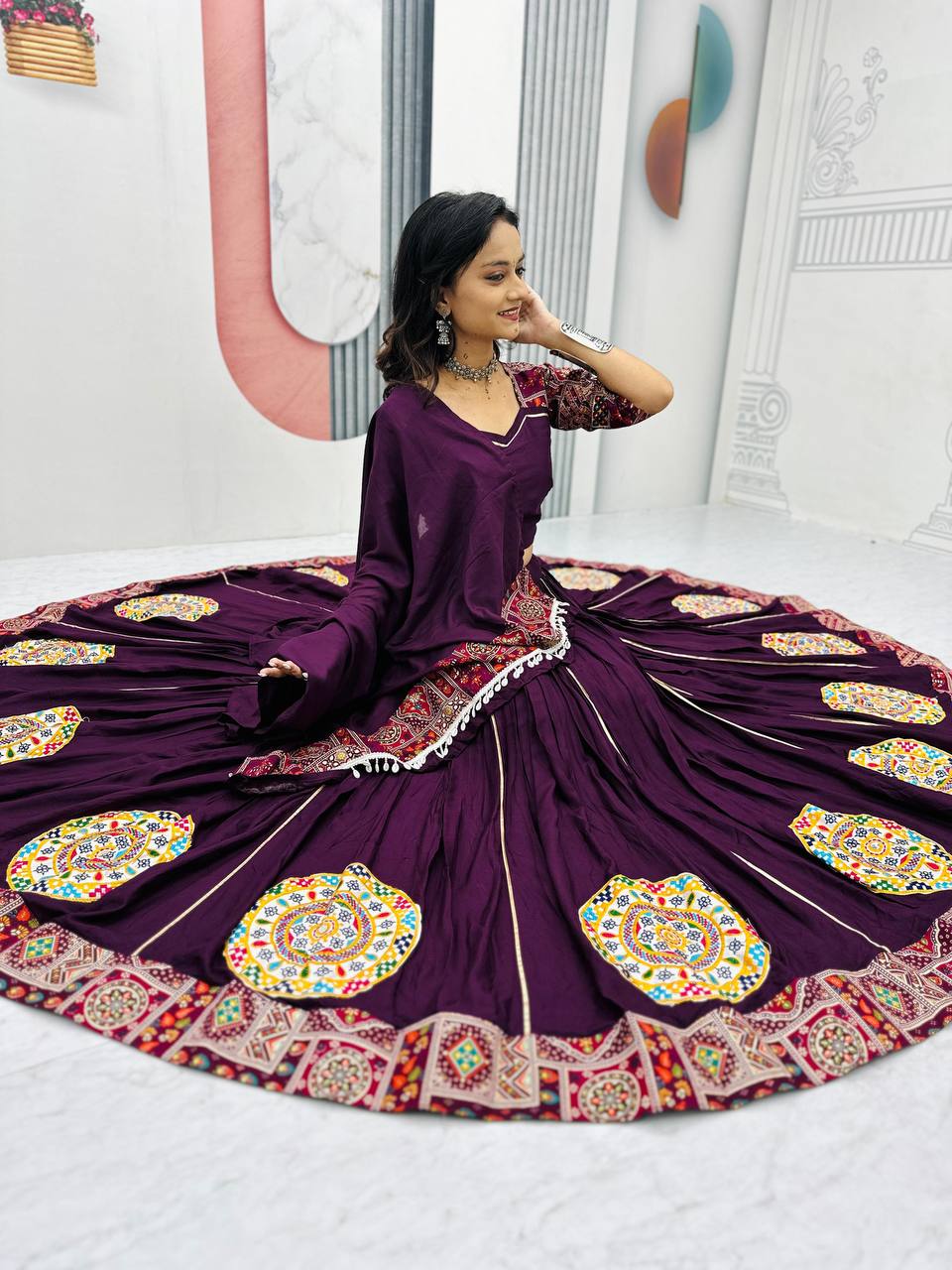 mahaRani Mirror Magic: Pure Cotton Lehenga Choli