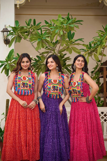 Kesarika Queen Kutchi Embroidered Fully Flair Gown