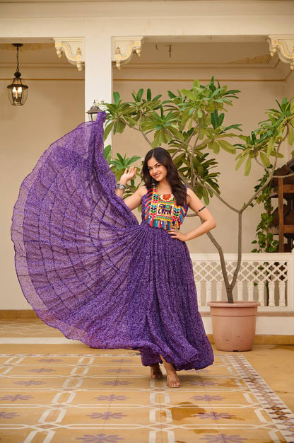 Kesarika Queen Kutchi Embroidered Fully Flair Gown