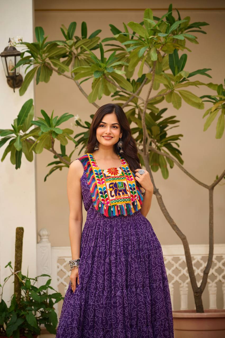 Kesarika Queen Kutchi Embroidered Fully Flair Gown