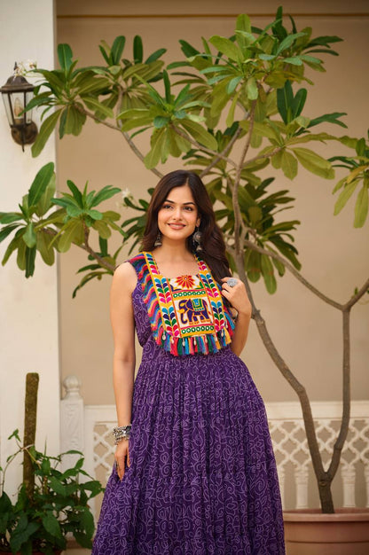 Kesarika Queen Kutchi Embroidered Fully Flair Gown