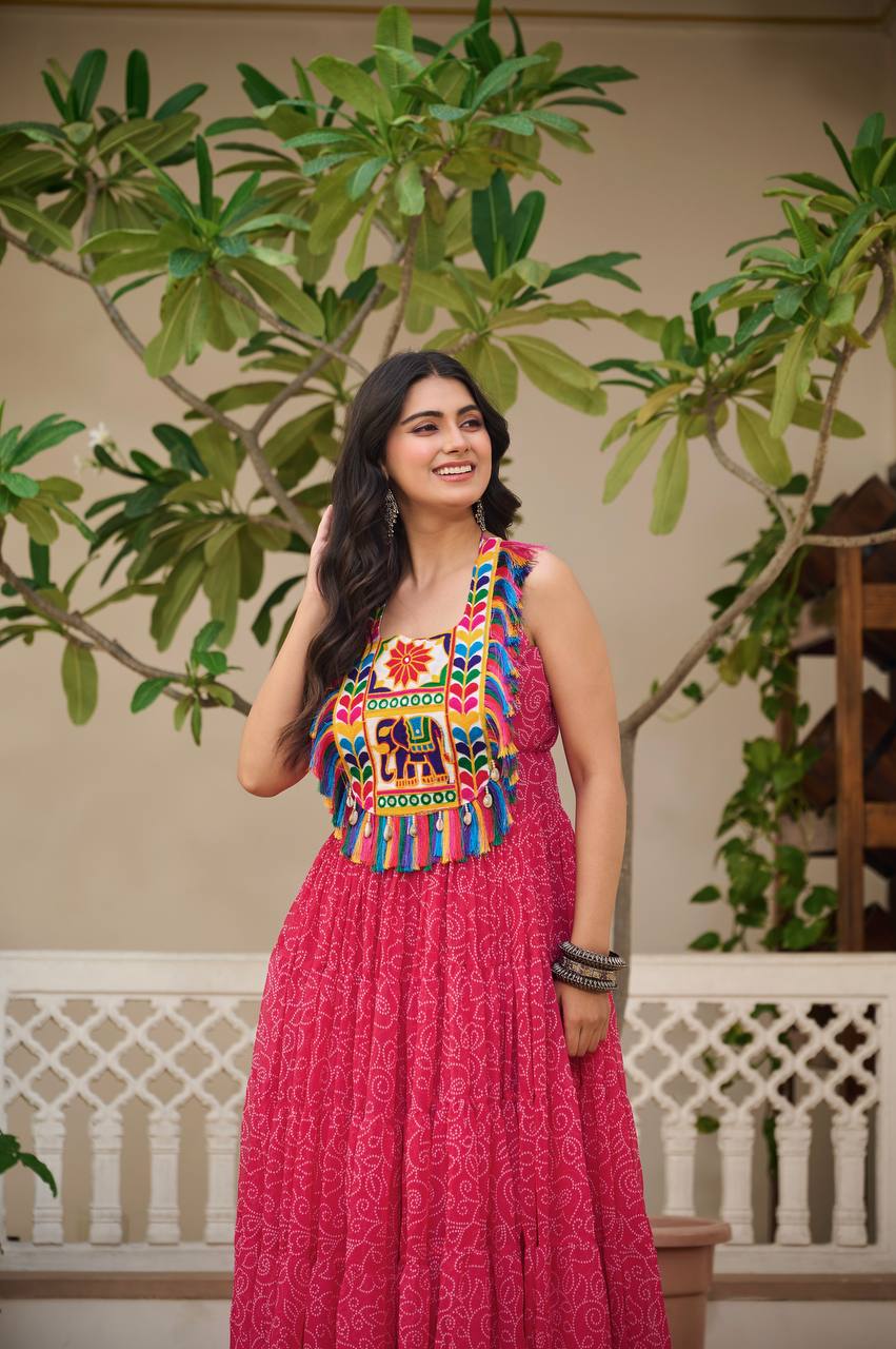 Kesarika Queen Kutchi Embroidered Fully Flair Gown