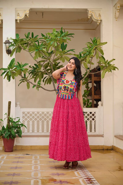 Kesarika Queen Kutchi Embroidered Fully Flair Gown