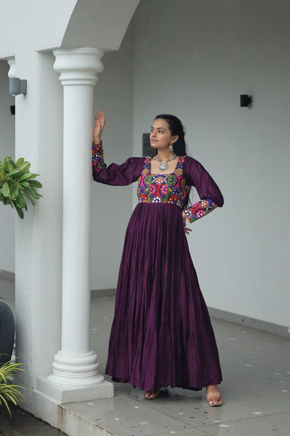 Vrindika Charm Mirror Embroidered Anarkali Gown