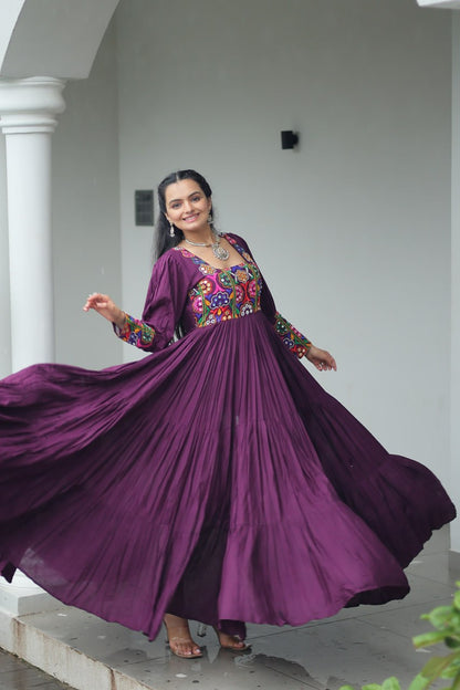 Vrindika Charm Mirror Embroidered Anarkali Gown