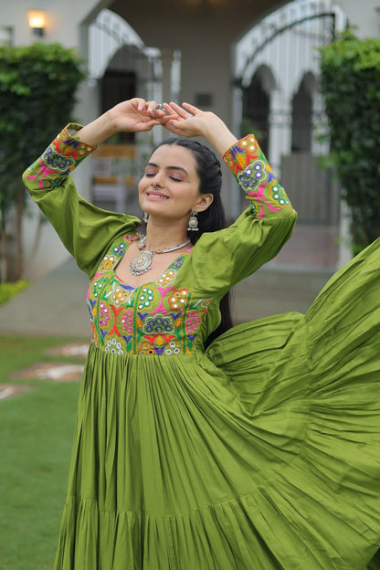 Vrindika Charm Mirror Embroidered Anarkali Gown