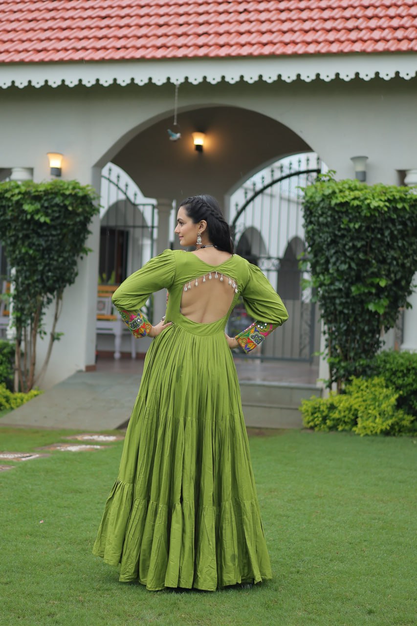 Vrindika Charm Mirror Embroidered Anarkali Gown