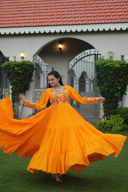 Vrindika Charm Mirror Embroidered Anarkali Gown