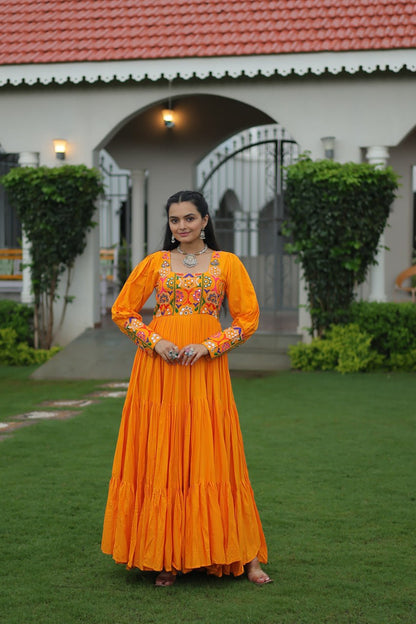 Vrindika Charm Mirror Embroidered Anarkali Gown