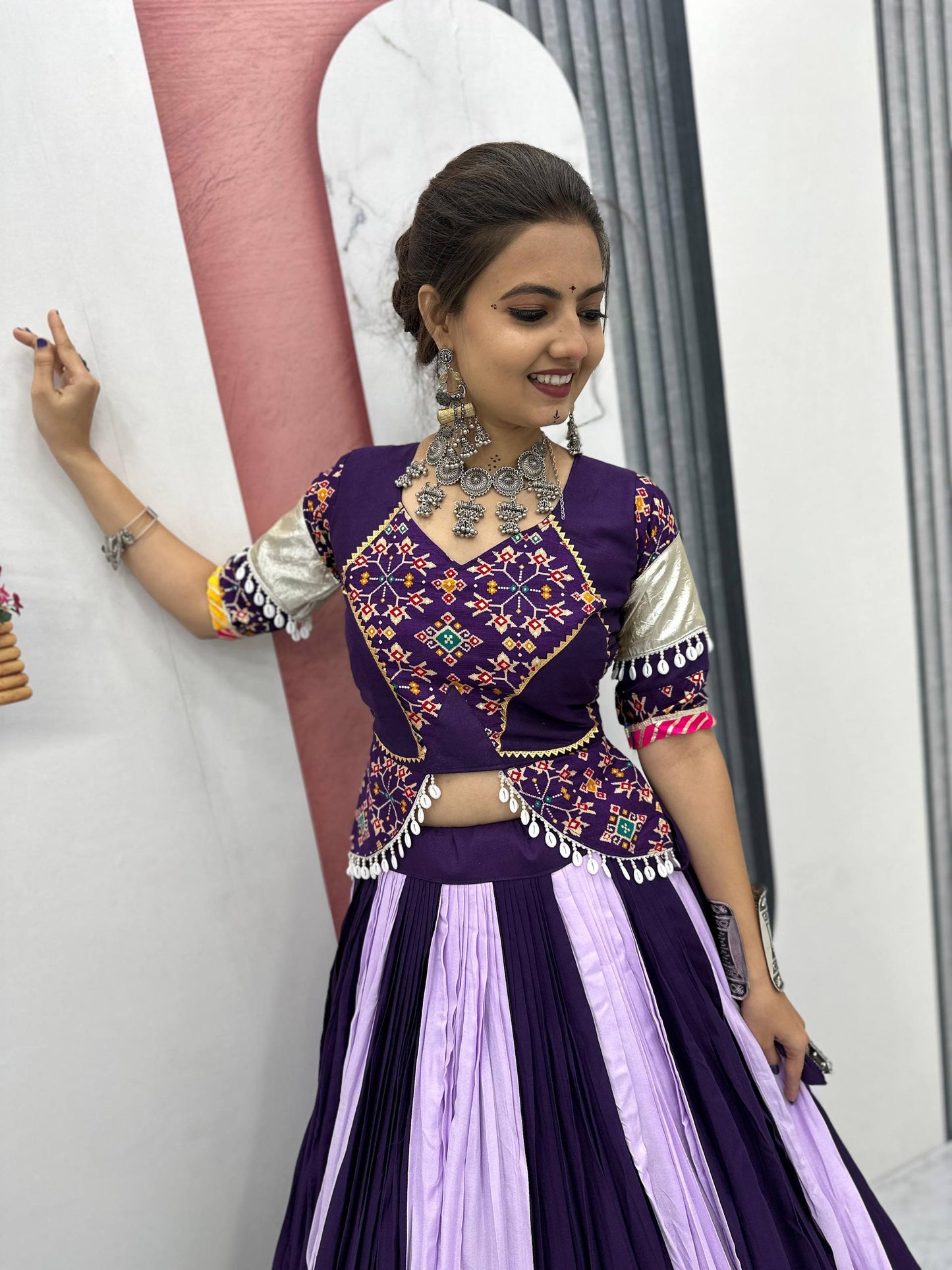Varnika's Traditional Mirror Work Navratri Lehenga Choli