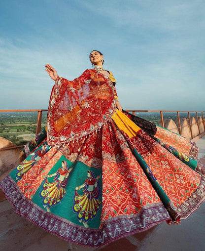 Beautiful Navratri Special Real Mirroe Work Lehenga Choli