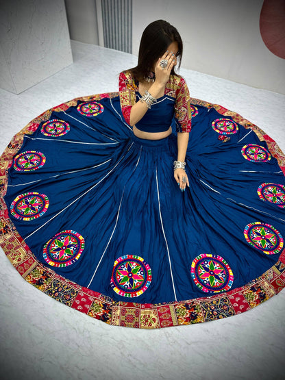 Morni Magic Embroidered Royal Blue Navratri Lehenga Choli