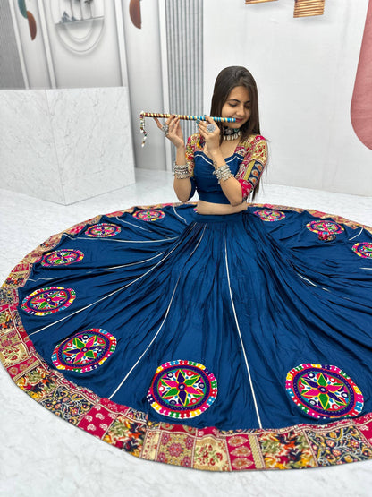Morni Magic Embroidered Royal Blue Navratri Lehenga Choli